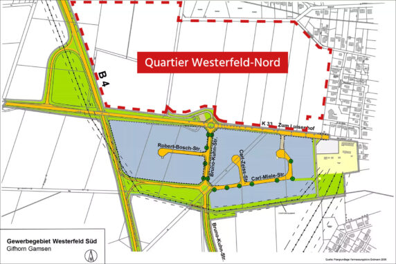 Quartier Westerfeld-Nord Gewerbegebiet